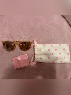 Poppy & Peonies Pink Polka Dot Sunglasses Set with Pink Case